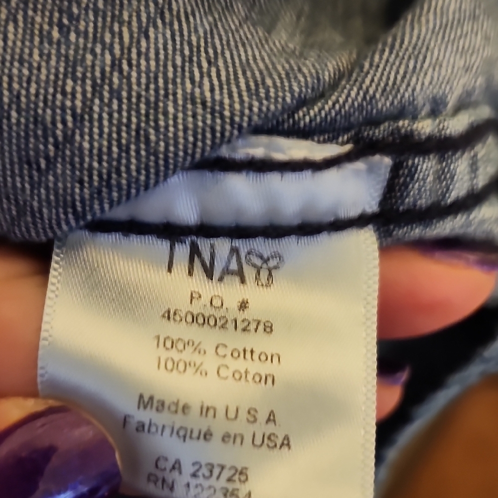 TNA Denim Button-Up Shirt - Picture 5 of 5
